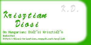 krisztian diosi business card